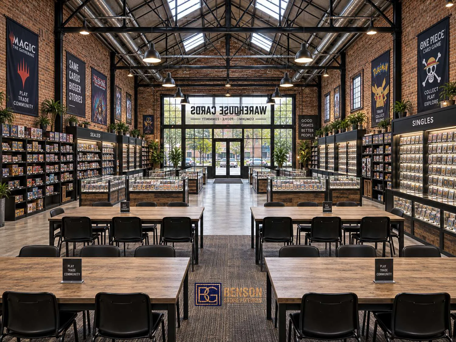Baseball Card Wall Display — store layout reference