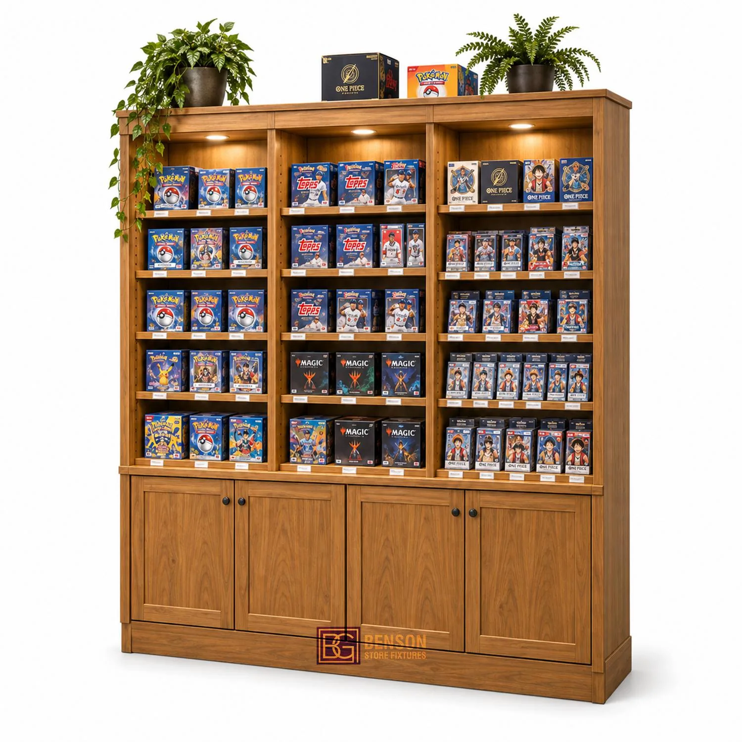 China Manufacturer Retro Game Display Cabinet — individual fixture reference