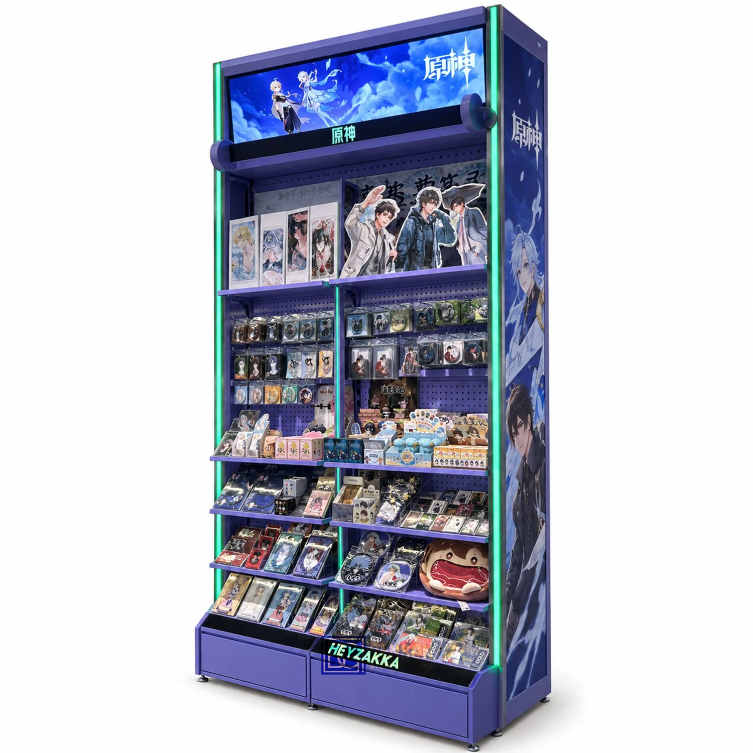 Retro Console Locking Showcase — individual fixture reference