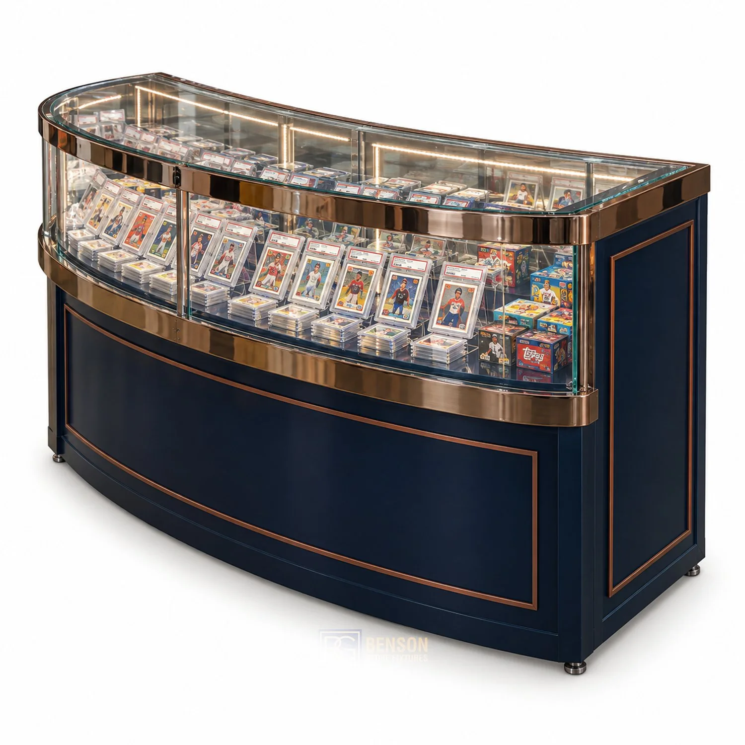 LED TCG Display Case — individual fixture reference